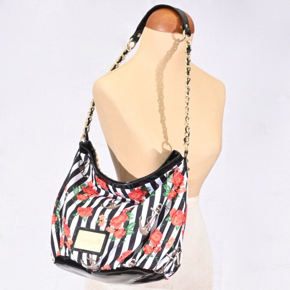 Betseyville by Betsey Johnson Shoulder Bag: Stripes, Anchors, Flowers